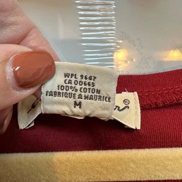 Eddie Bauer Ponte Cranberry Red V-Neck Cotton Stretchy Maxi Dress Size Medium M - Picture 4 of 5